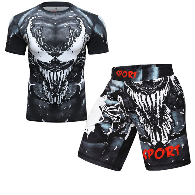 Compression MMA Shirt And Pants Sets Rashguard Muay Thai Mma