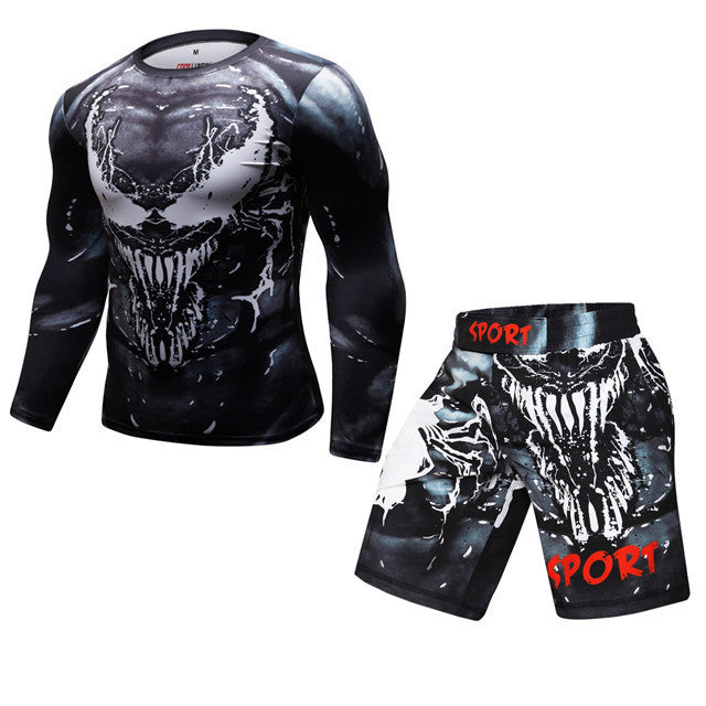 Compression MMA Shirt And Pants Sets Rashguard Muay Thai Mma