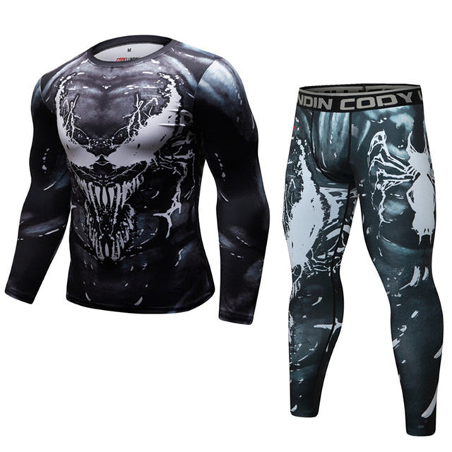 Compression MMA Shirt And Pants Sets Rashguard Muay Thai Mma