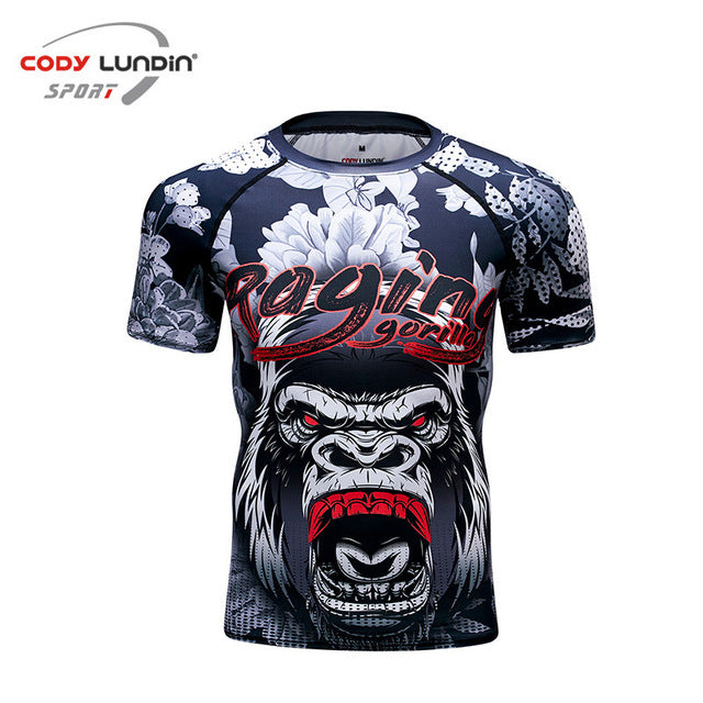 Compression MMA Shirt And Pants Sets Rashguard Muay Thai Mma